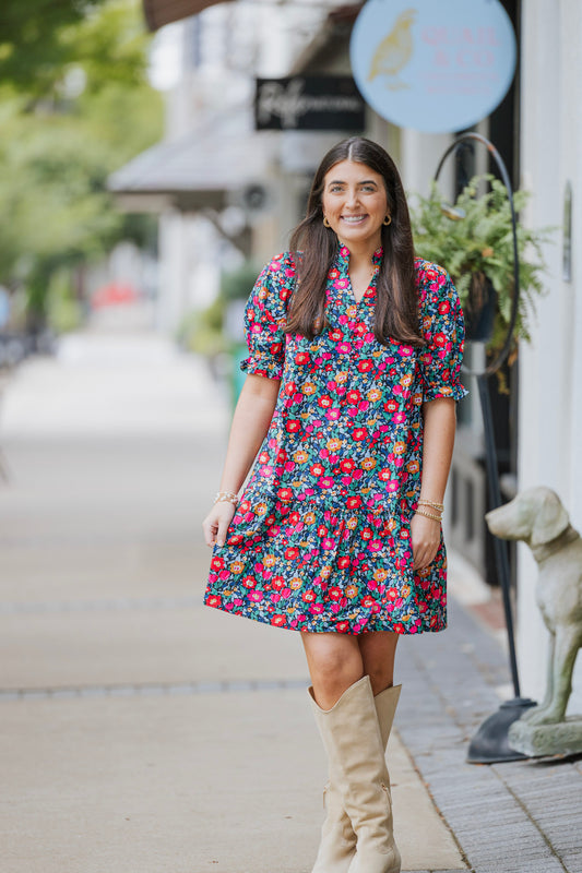PAINTED TAPESTRY DAPHNE DRESS