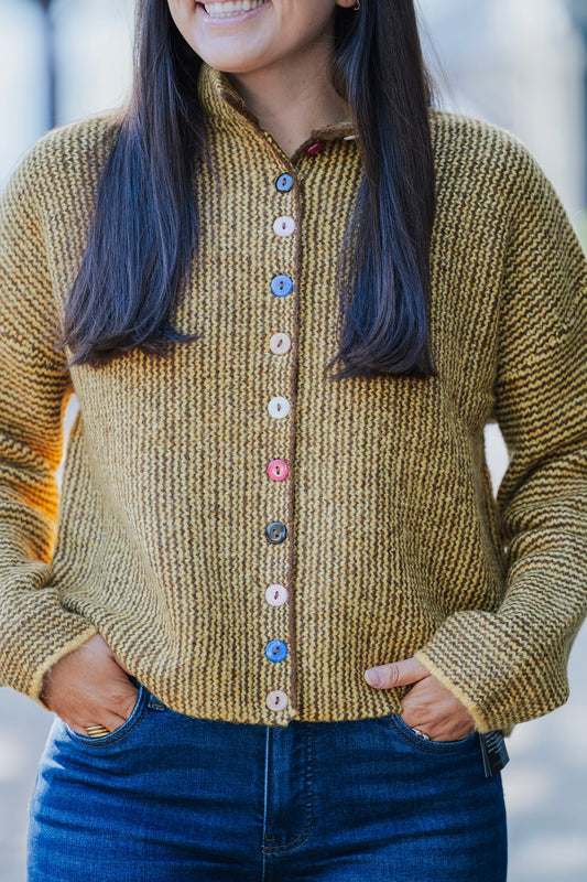 COLORFUL BUTTON SWEATER