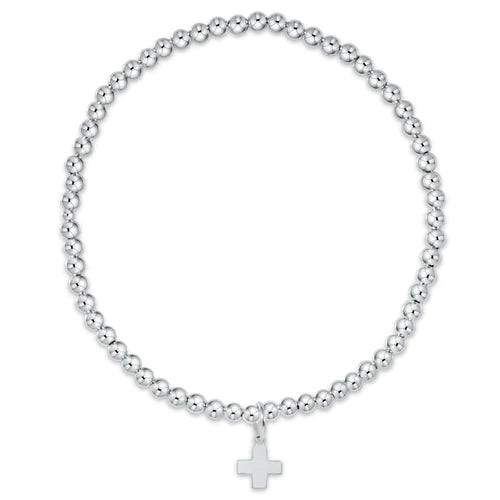 CLASSIC GOLD 3MM SIGNATURE CROSS STERLING