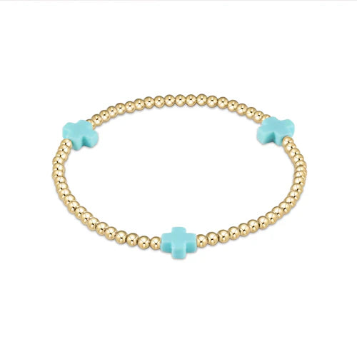 EGIRL SIGNATURE 3MM CROSS BRACELET