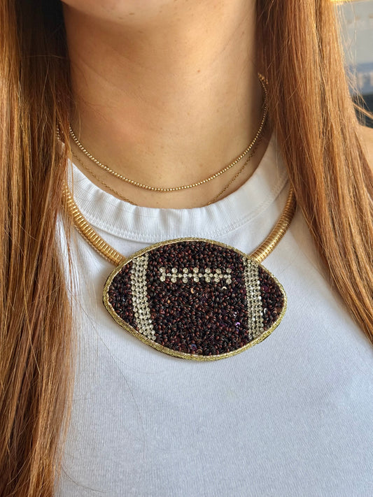FOOTBALL COLLAR NECKLACE