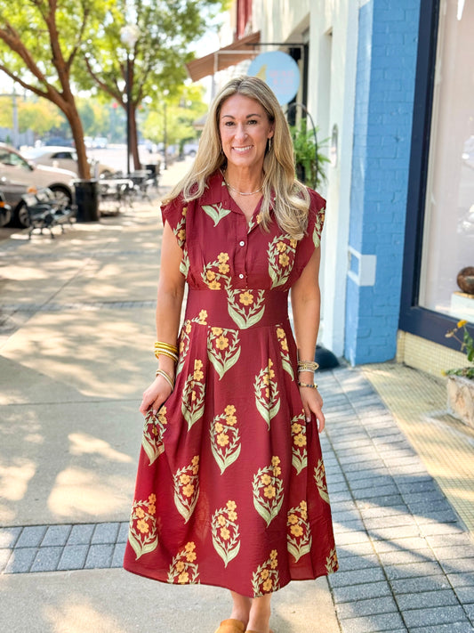 FLOWER PRINT MAXI