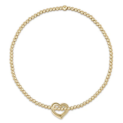 CLASSIC GOLD BEAD BRACELET WITH CHARM