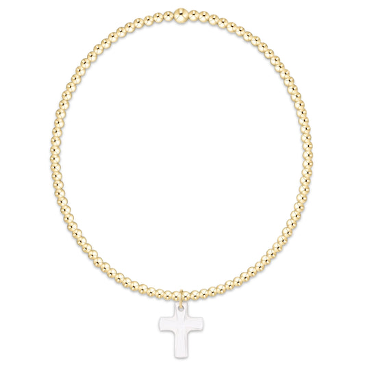 CLASSIC GOLD 2MM BLESSED CRYSTAL CHARM