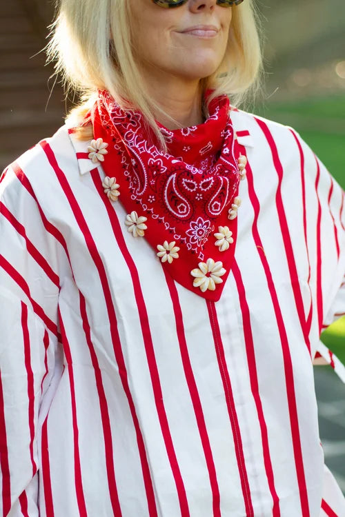 ROSETTE COWRIE BANDANA