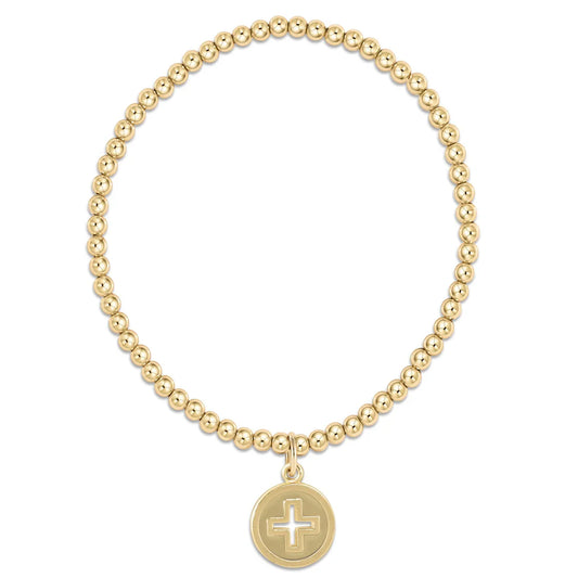 CLASSIC GOLD 3MM SIGNATURE CROSS DISC