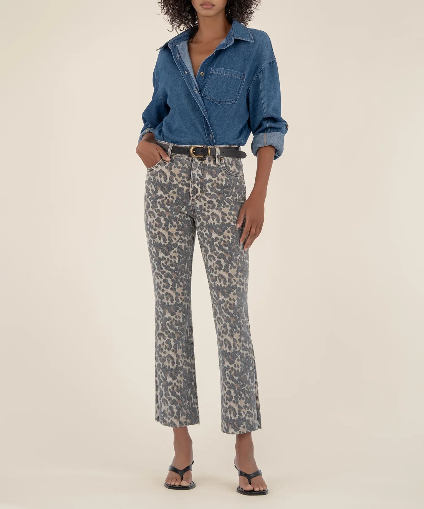 KELSEY HIGH RISE TAN LEOPARD