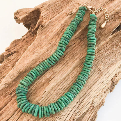 GEMSTONE HEISHI DISC NECKLACE