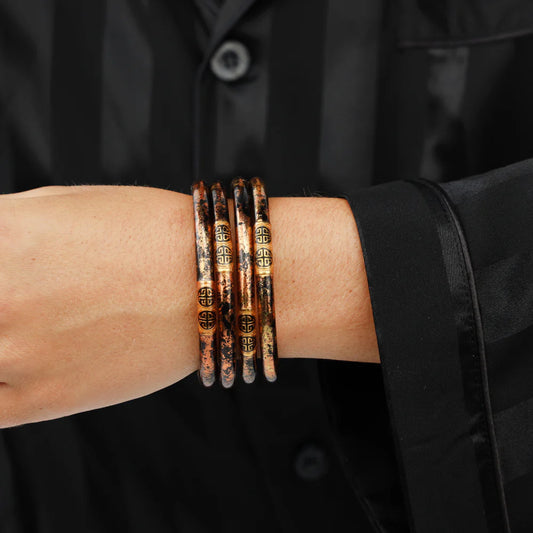 KOI LEOPARD ALL WEATHER BANGLE SET
