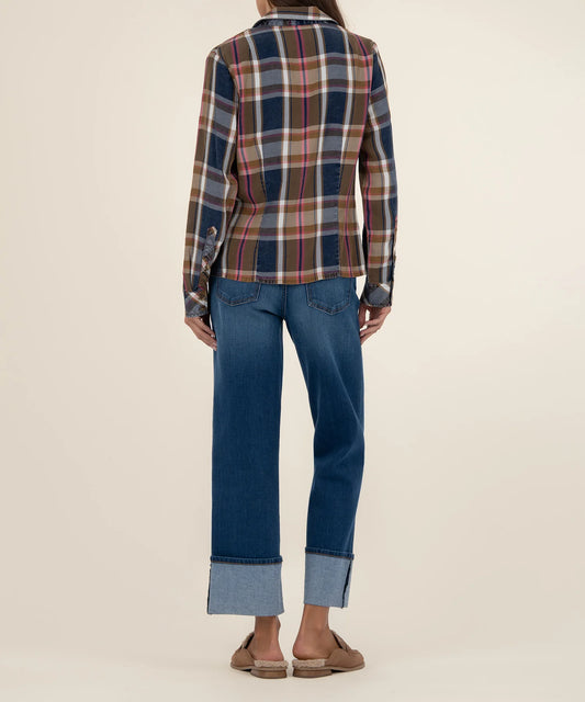 BEATRIX PLAID TOP