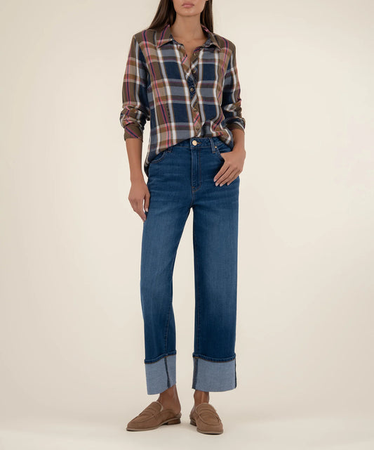 BEATRIX PLAID TOP