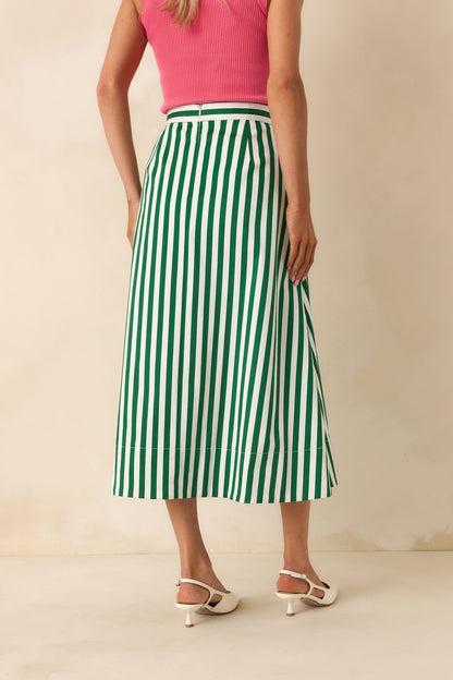 OPAL MIDI SKIRT IN GRAND ENTRANCE