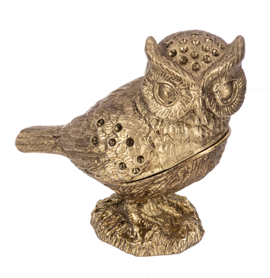 OWL KEEPSAKE BOX PEWTER