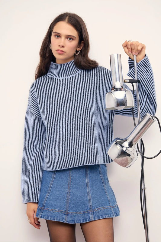 SANA DENIM PANELL SKIRT