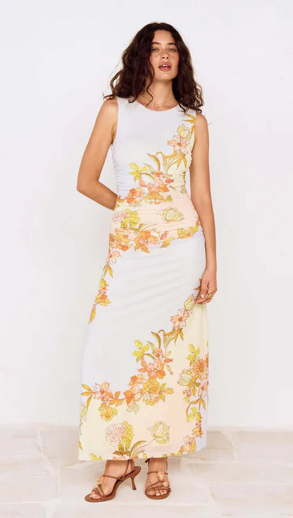 FLORE MESH MIDI DRESS