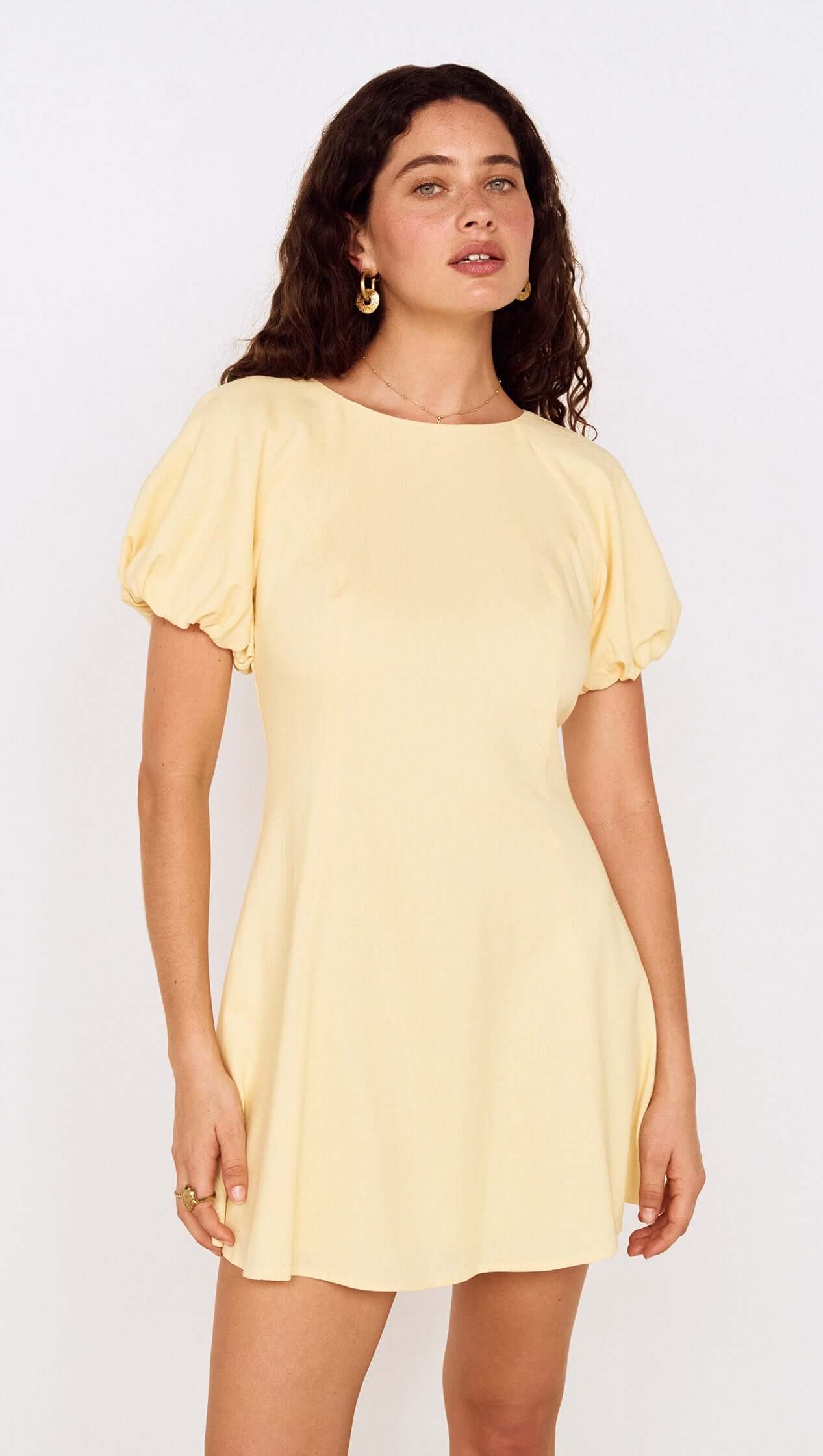 GRAZIA PUFF SLEEVE MINI DRESS