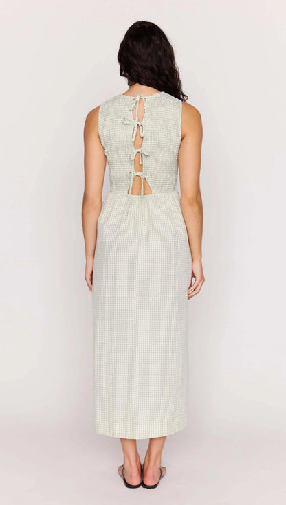 SABRINA GINGHAM TIE BACK DRESS