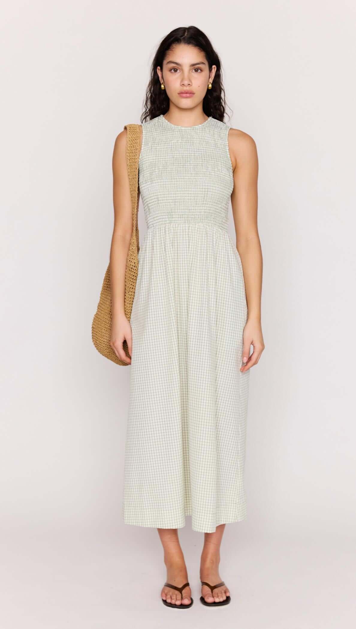 fitted lace wedding dress SABRINA GINGHAM TIE BACK DRESS – Ally B Boutique