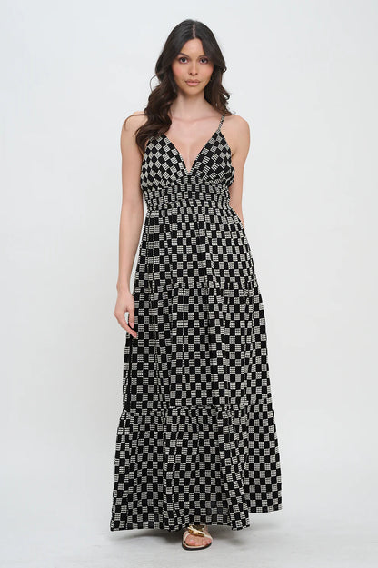MIDNIGHT WEAVE MAXI DRESS