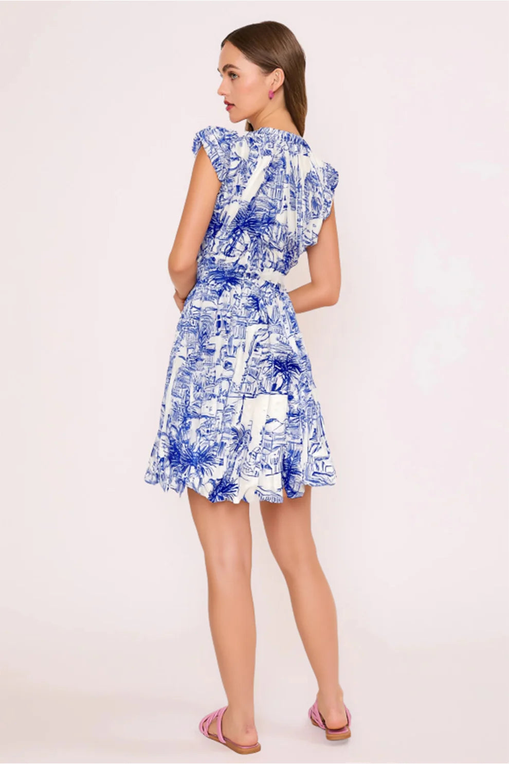 SANTORINI COASTAL SHORT DRESS