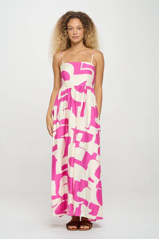 FUSHIA WAVE DRESS