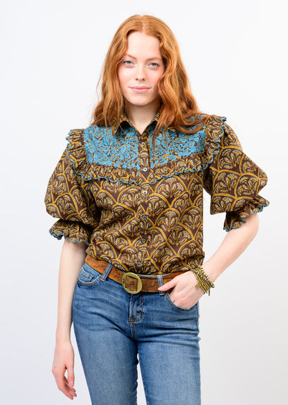 MARY BROWN FLORAL TOP