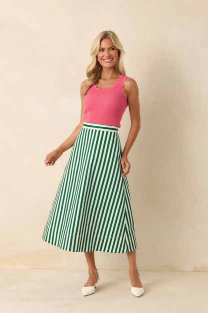 OPAL MIDI SKIRT IN GRAND ENTRANCE