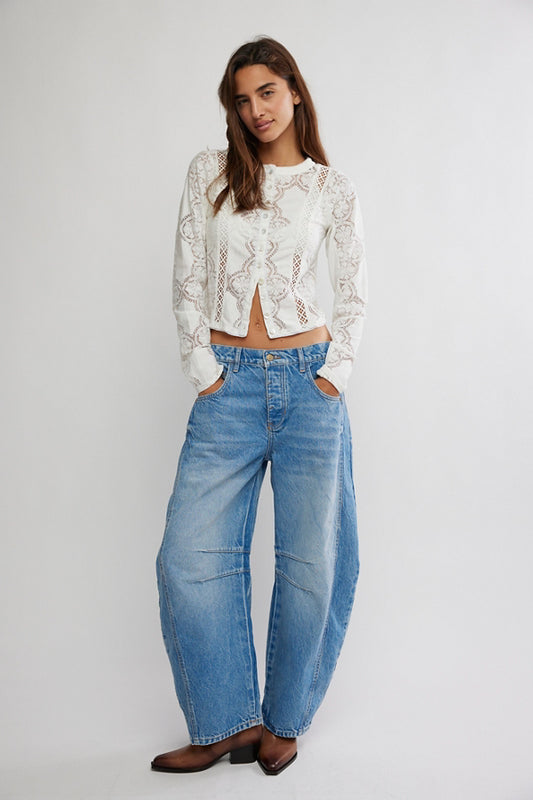 GOODLUCK MID RISE BARREL PANT ULTRA LIGHT BEAM