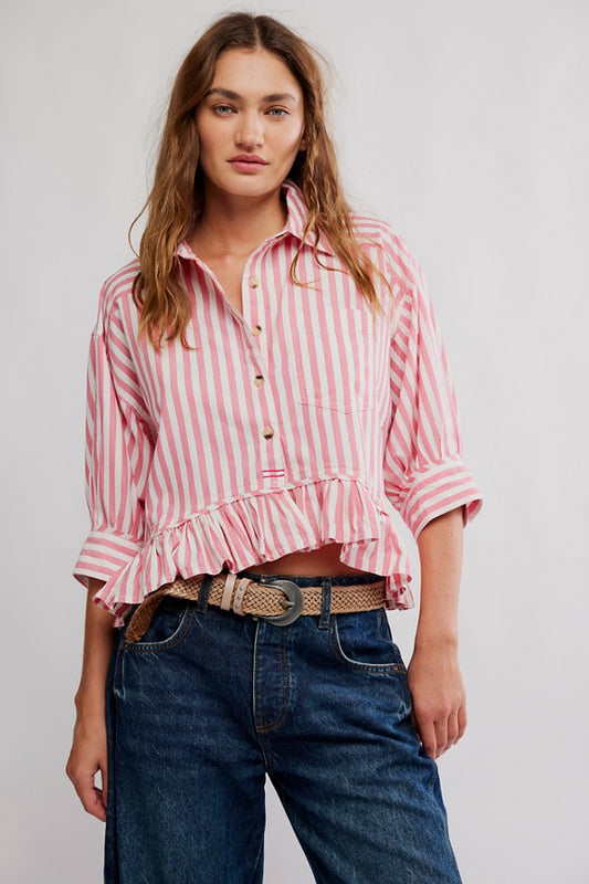 BAILEY PINK STRIPE SHIRT