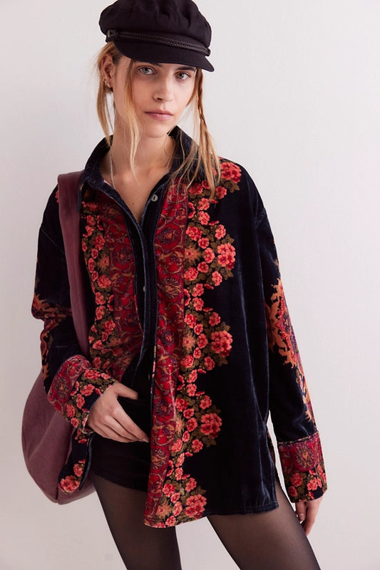 ONE NIGHT VELVET TOP