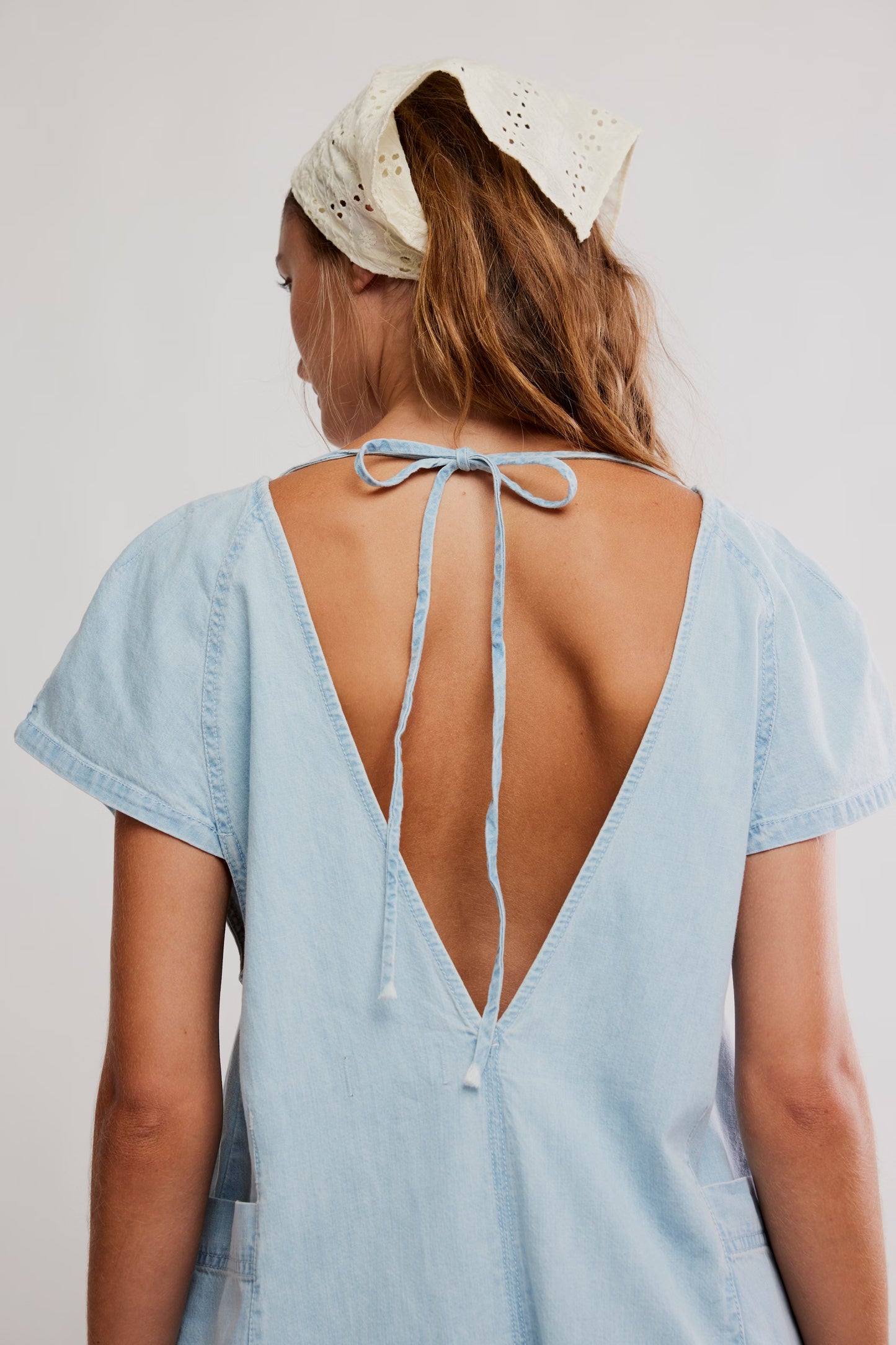 FREE FALL DENIM ROMPER FREE PEOPLE