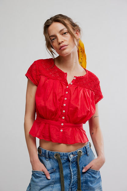 GEMMA EMBROIDERED TOP