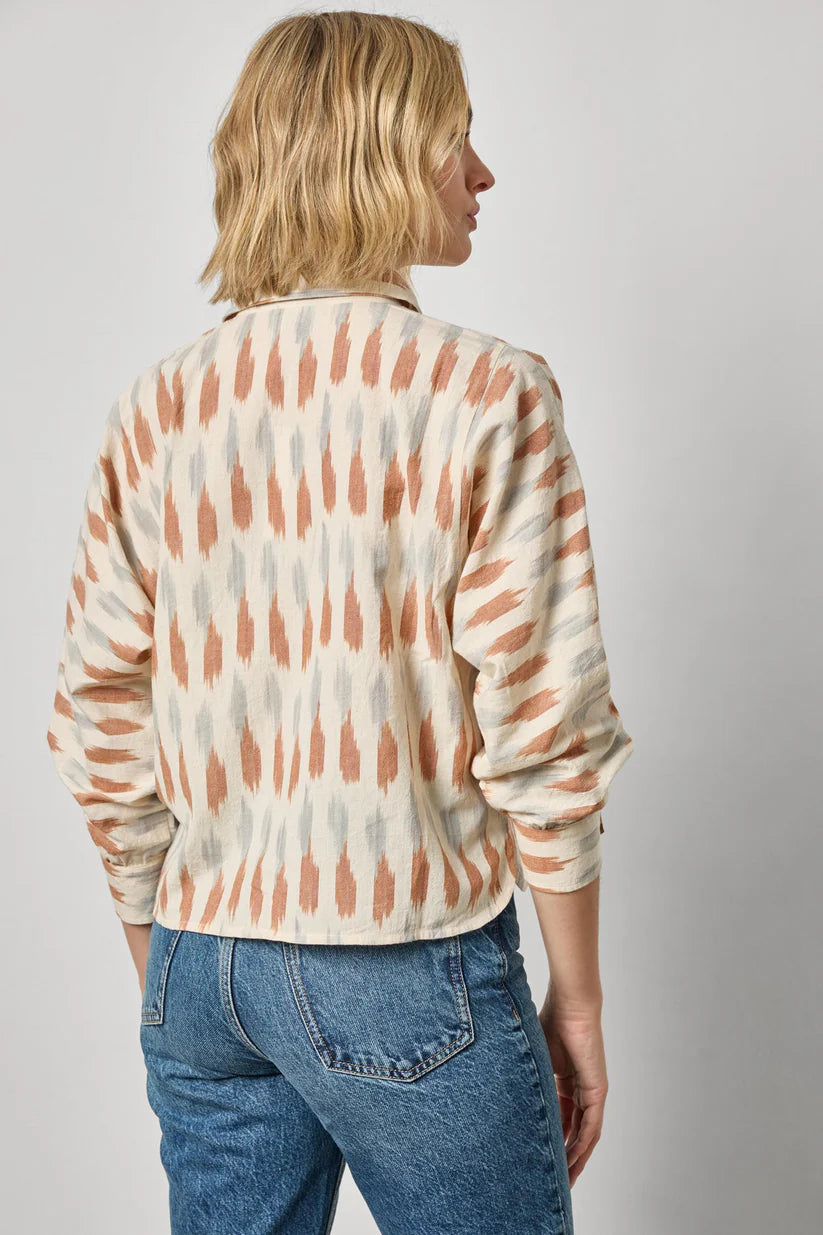 LILLA P IKAT DOLMAN BUTTON DOWN