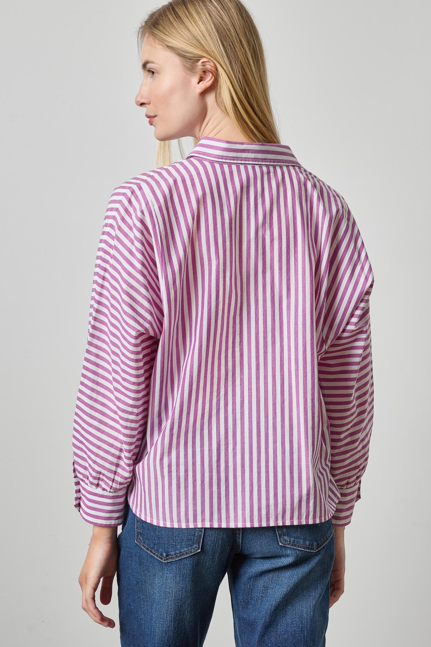 LILLA P SNAPDRAGON STRIPE DOLMAN SHIRT