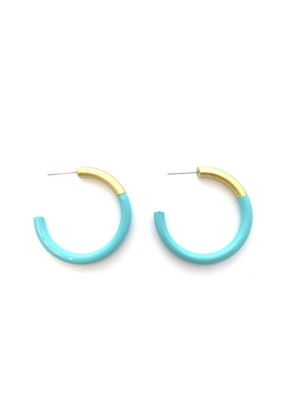 MEDIUM COLOR HORN HOOPS