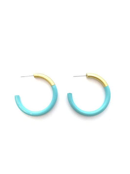 MEDIUM COLOR HORN HOOPS