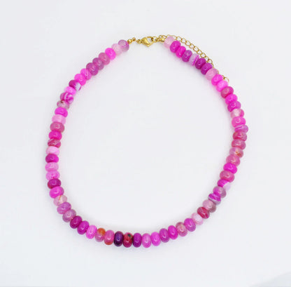 BEADED GEMSTONE NECKLACE