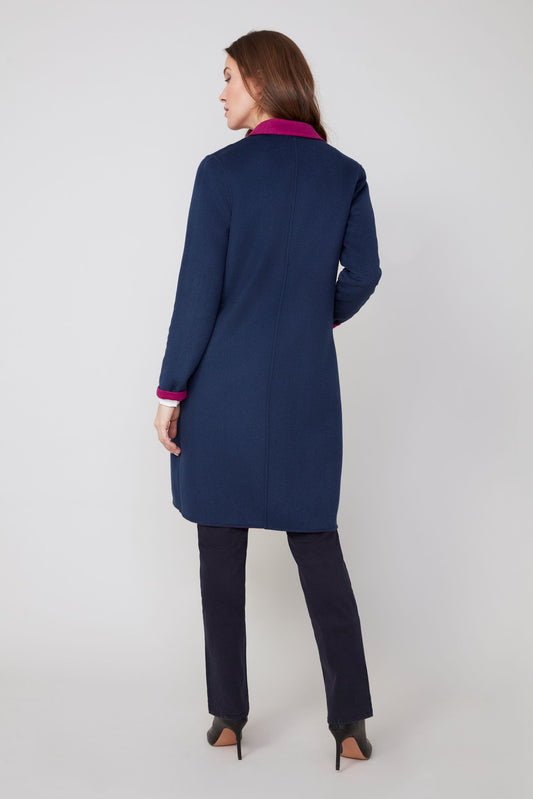 MULBERRY NAVY REVERSE COAT