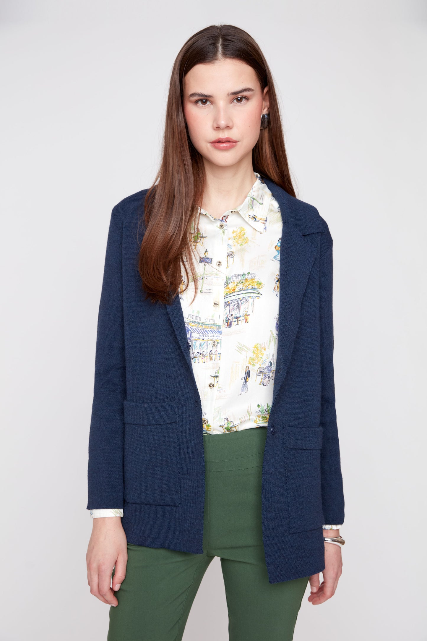 INDIGO KNIT JACKET