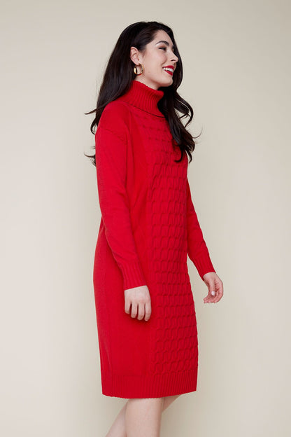 BERRY TURTLENECK DRESS