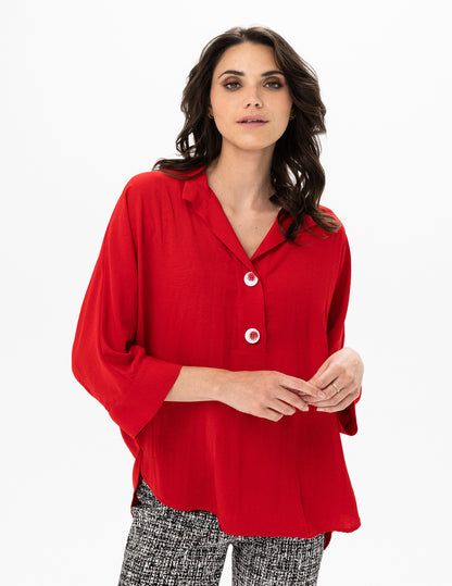 TWO BUTTON FLOW BLOUSE