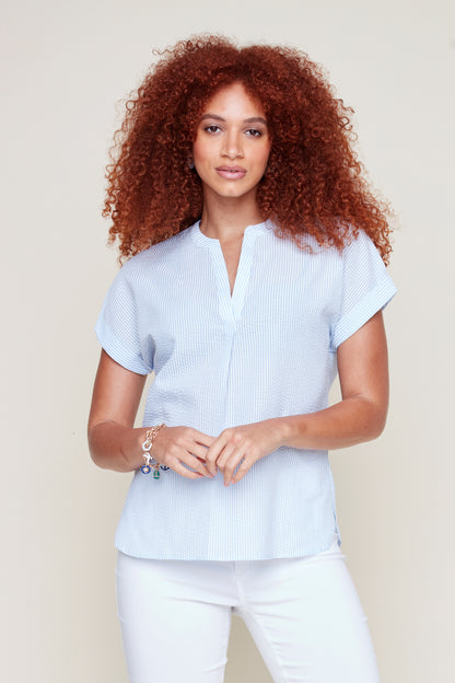 RENUAR CLASSIC SEERSUCKER TOP