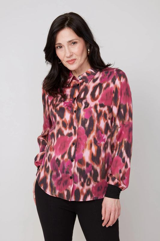 PINK LEO PRINTED TOP  R5201