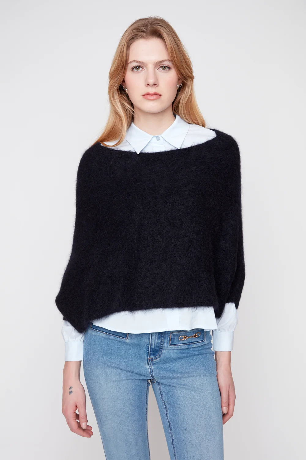 ALPACA KNIT CROPPED SHRUG