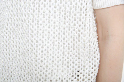 ALL OVER MESH PEARL TOP