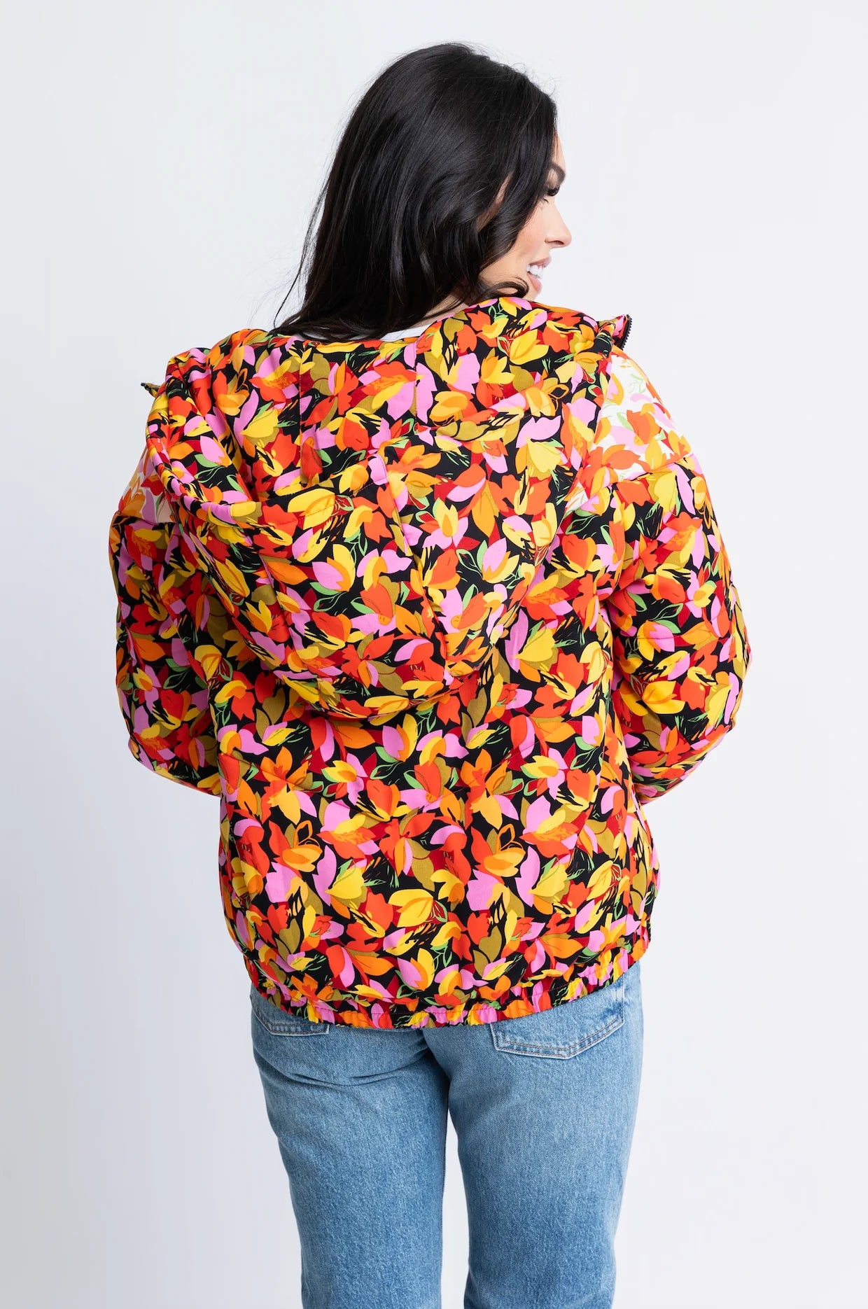 FLORAL BURST PUFFER JACKET