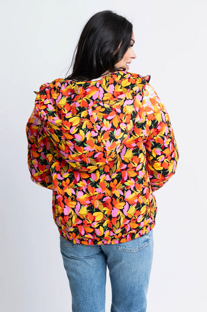 FLORAL BURST PUFFER JACKET