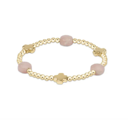 SIGNATURE CROSS ADMIRE GOLD 3MM PINK
