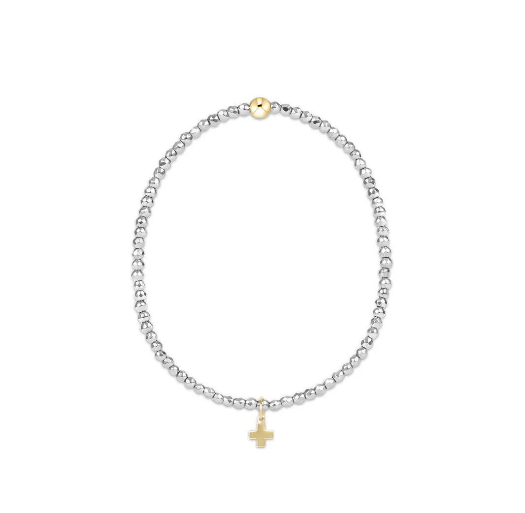 FACETED HERMATITE 2MM CROSS