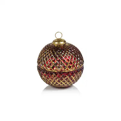 Beehive Ornament Scented Candle- Silver 3.5" Siberian Fir